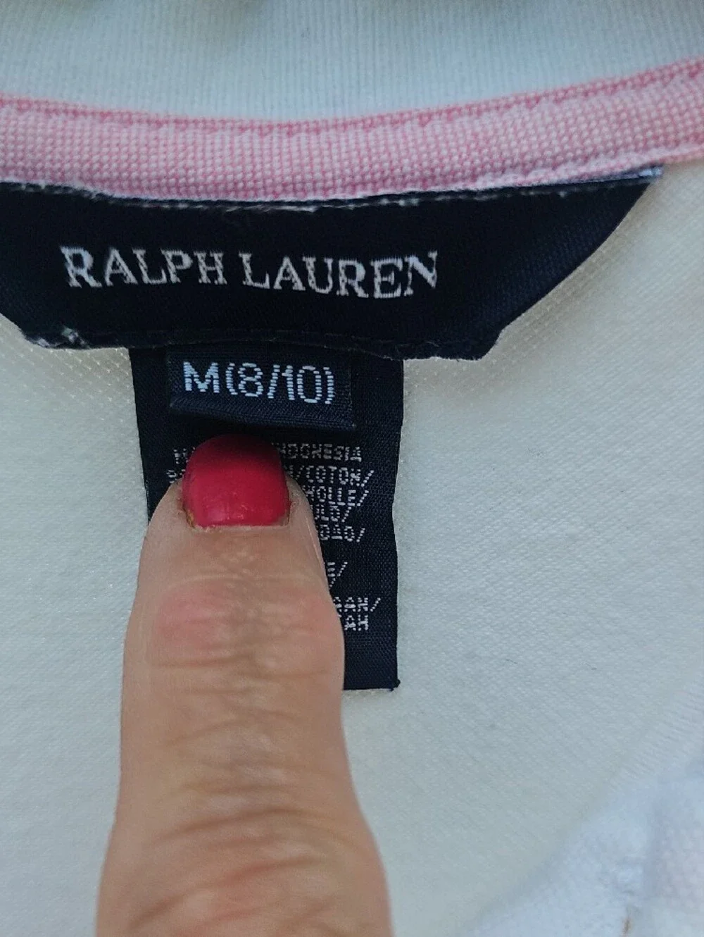 Ralph Lauren Girl's White Polo Dress with Pink Pony Embroidery